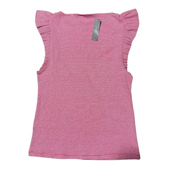 J. Crew Red Ruffle Sleeve Tank Top - Picture 2 of 6